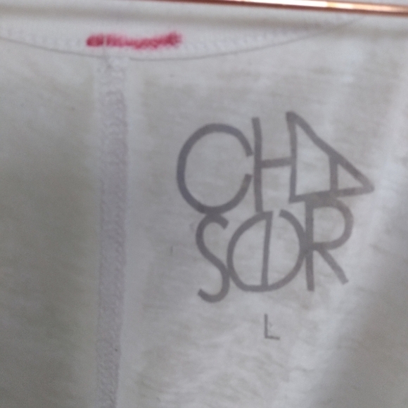 Chaser White Sleeveless Burnout Pyramid Tie Dye Graphic Tank Top Size Large - Picture 6 of 8